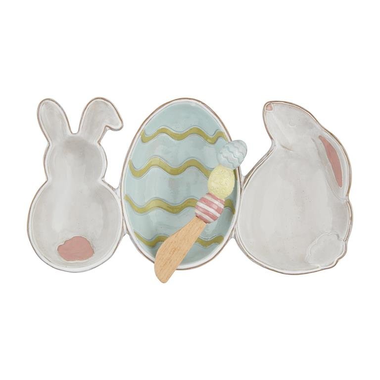 Bunny Triple Tidbit - #confetti-gift-and-party #-Mud Pie