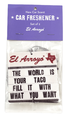  Car Air Freshener - World Is Your Taco - #confetti-gift-and-party #-El Arroyo