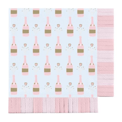 Champagne Bottles Fringe Napkins - #confetti-gift-and-party #-Slant