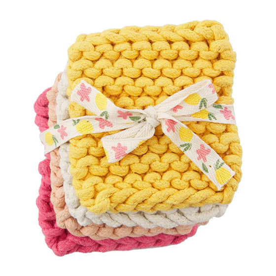 Colorful Crochet Coaster Sets - #confetti-gift-and-party #-Mud Pie