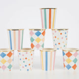 Colorful Pattern Cups by Meri Meri at Confetti Gift and Party