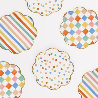 Colorful Pattern Side Plates - #confetti-gift-and-party #-Meri Meri