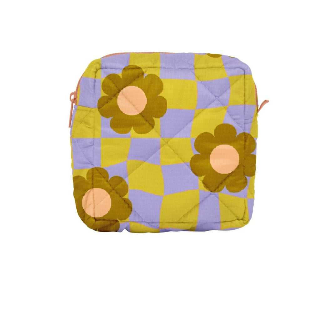 Cool Funky Daisy Puffy Mod Pouch: Cool Funky Daisy Talking Out of TurnConfetti Interiors