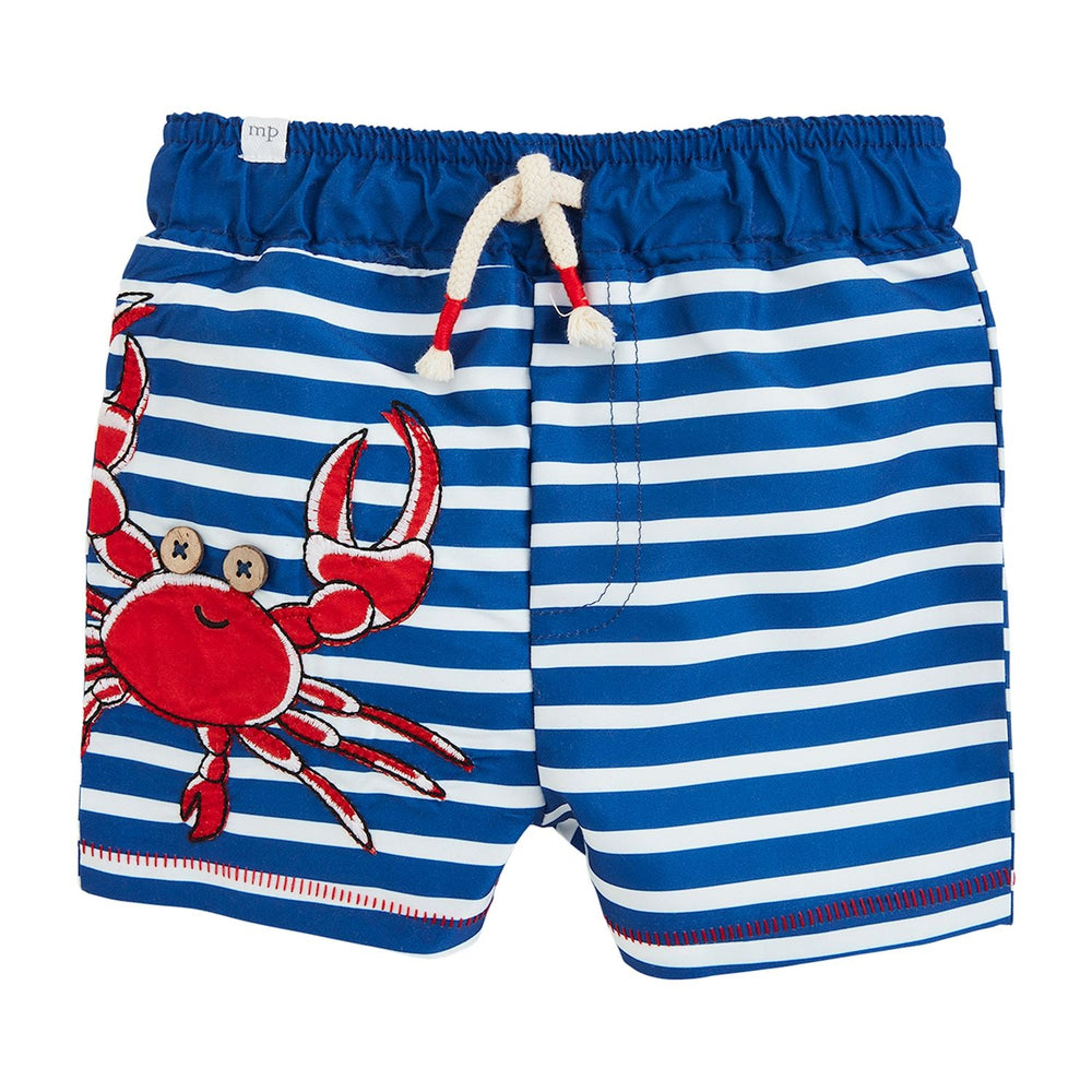 Crab Applique Swim Trunks - #confetti-gift-and-party #-Mud Pie