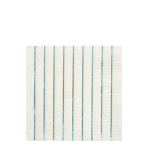 Dark Blue Stripe Large Napkins - Confetti Interiors-Meri Meri