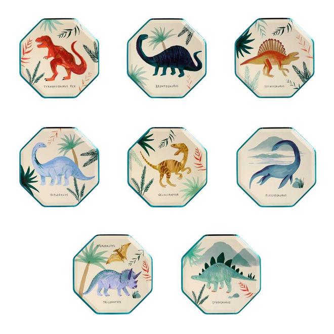 Dinosaur Kingdom Side Plates - #confetti-gift-and-party #-Meri Meri