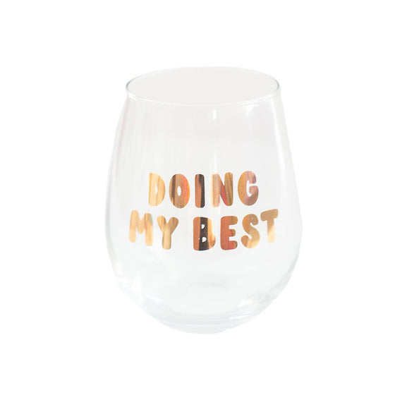 Doing My Best Wine Glass - #confetti-gift-and-party #-Jollity & Co. + Daydream Society