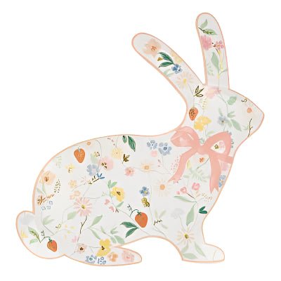 Elegant Floral Bunny Shaped Plates - #confetti-gift-and-party #-Meri Meri