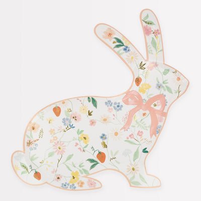 Elegant Floral Bunny Shaped Plates - #confetti-gift-and-party #-Meri Meri