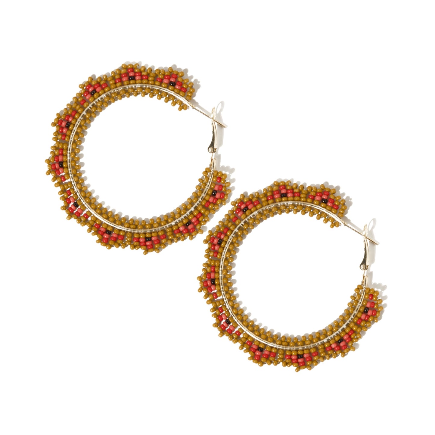 Eve Angles Beaded Hoop - Citron - #confetti-gift-and-party #-Ink + Alloy