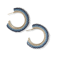  Eve Ombre Beaded Hoop - Navy - #confetti-gift-and-party #-Ink + Alloy
