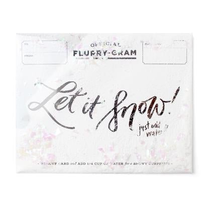 Flurrygram Snow Card - #confetti-gift-and-party #-Inklings Paperie