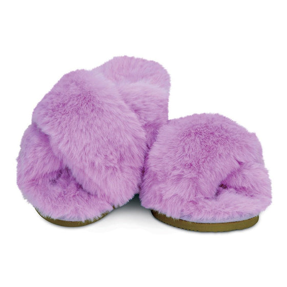 Furry Crossover Slippers- Kids sizes - #confetti-gift-and-party #-Iscream