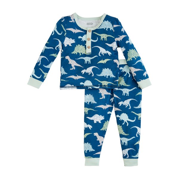 Glow Blue Dino PJ Set by Mud Pie at Confetti Gift and Party