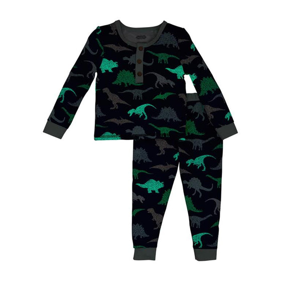 Glow Blue Dino PJ Set - #confetti-gift-and-party #-Mud Pie