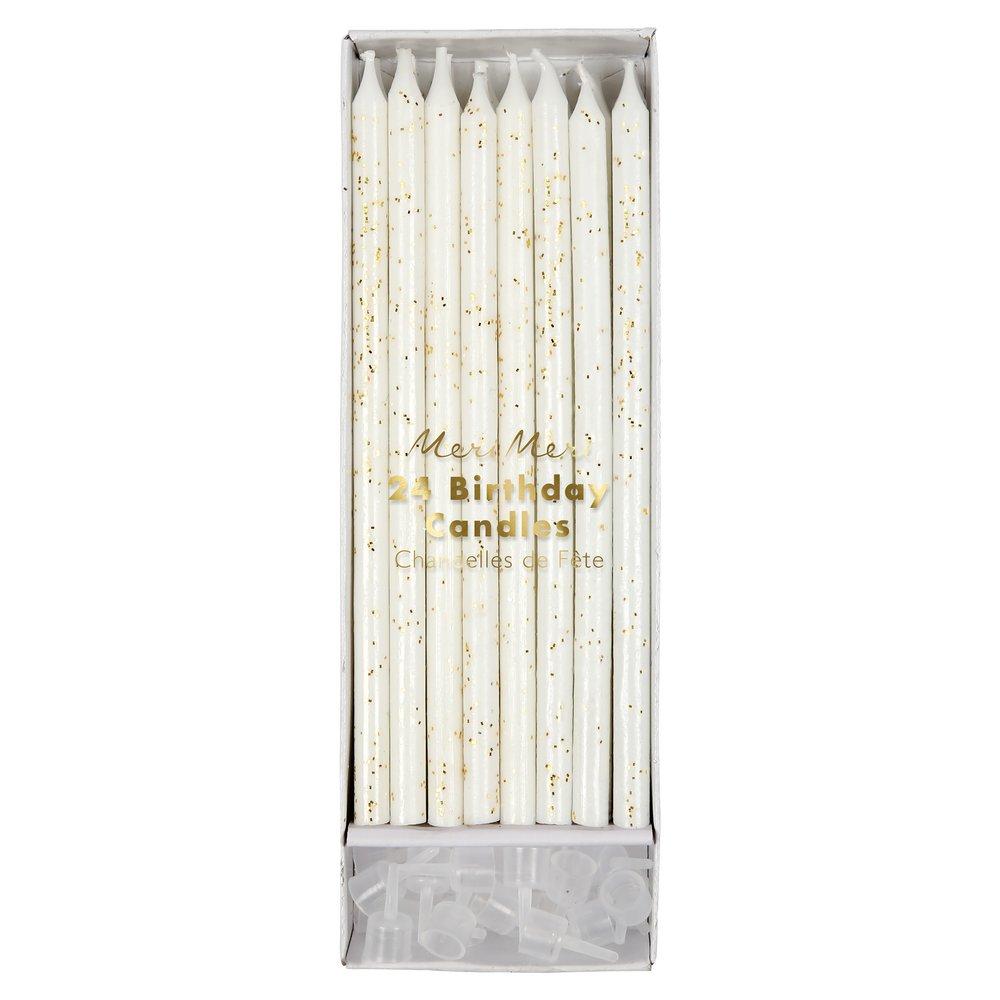 Gold Glitter Candles - #confetti-gift-and-party #-Meri Meri