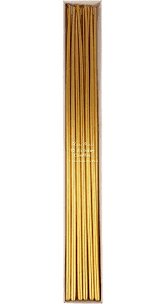 Gold Tall Tapered Candles - #confetti-gift-and-party #-Meri Meri