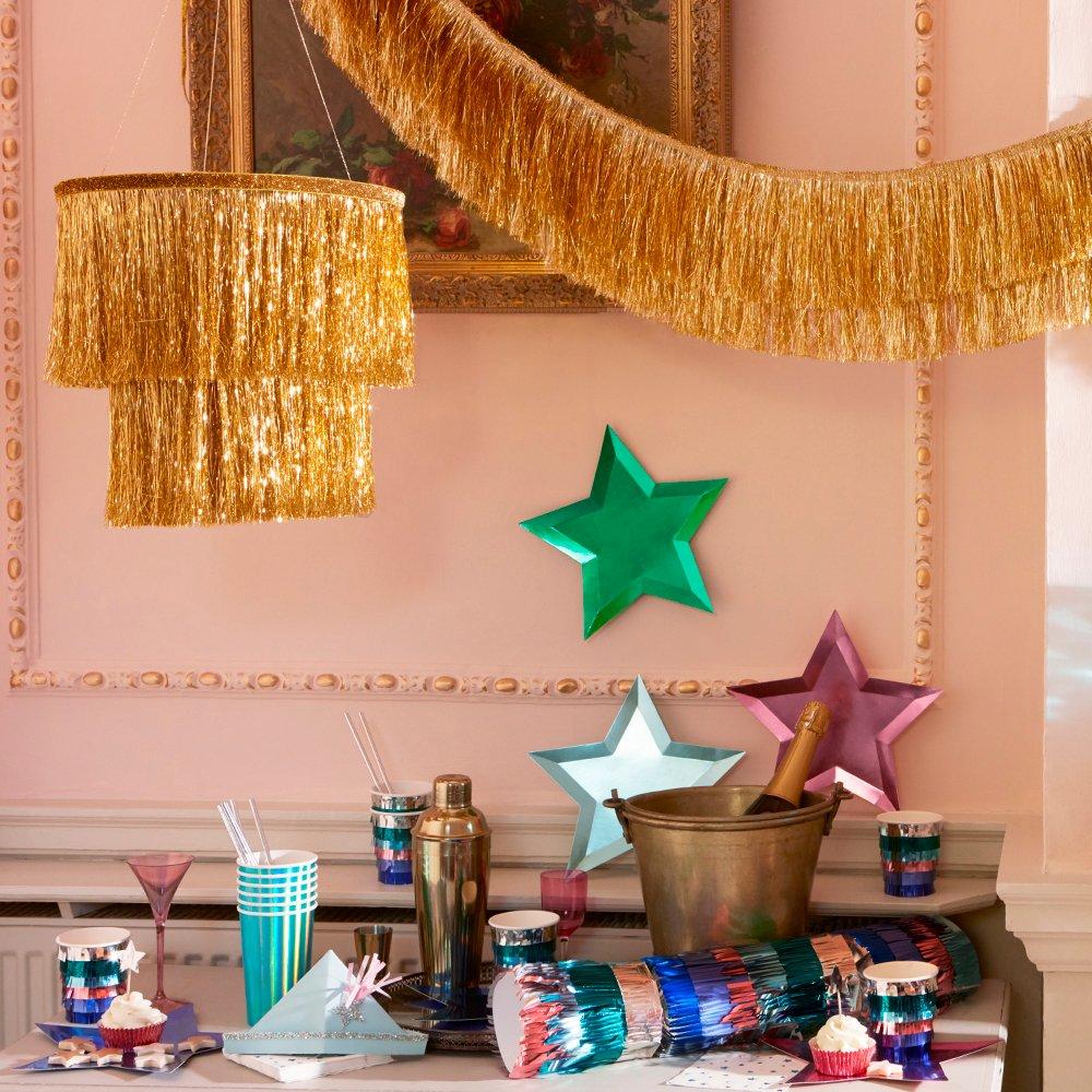 Gold Tinsel Chandelier - #confetti-gift-and-party #-Meri Meri