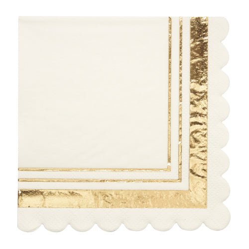 Gold & White Collection Cocktail Napkin - #confetti-gift-and-party #-Sophistiplate Simply Baked