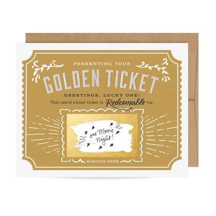 Golden Ticket Scratch Off Card - #confetti-gift-and-party #-Inklings Paperie