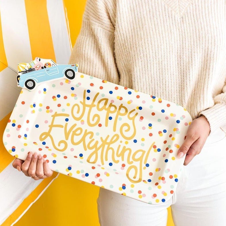 Happy Dot Happy Everything Mini Rectangular Platter - #confetti-gift-and-party #-Happy Everything
