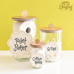 Happy Everything Mini Wooden Lid Glass Jar - Medium - #confetti-gift-and-party #-Happy Everything