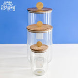 Happy Everything Mini Wooden Lid Glass Jar - Medium - #confetti-gift-and-party #-Happy Everything