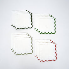  Holiday Scallop Cocktail Napkins - Confetti Interiors-Gatherings by Curated Paperie