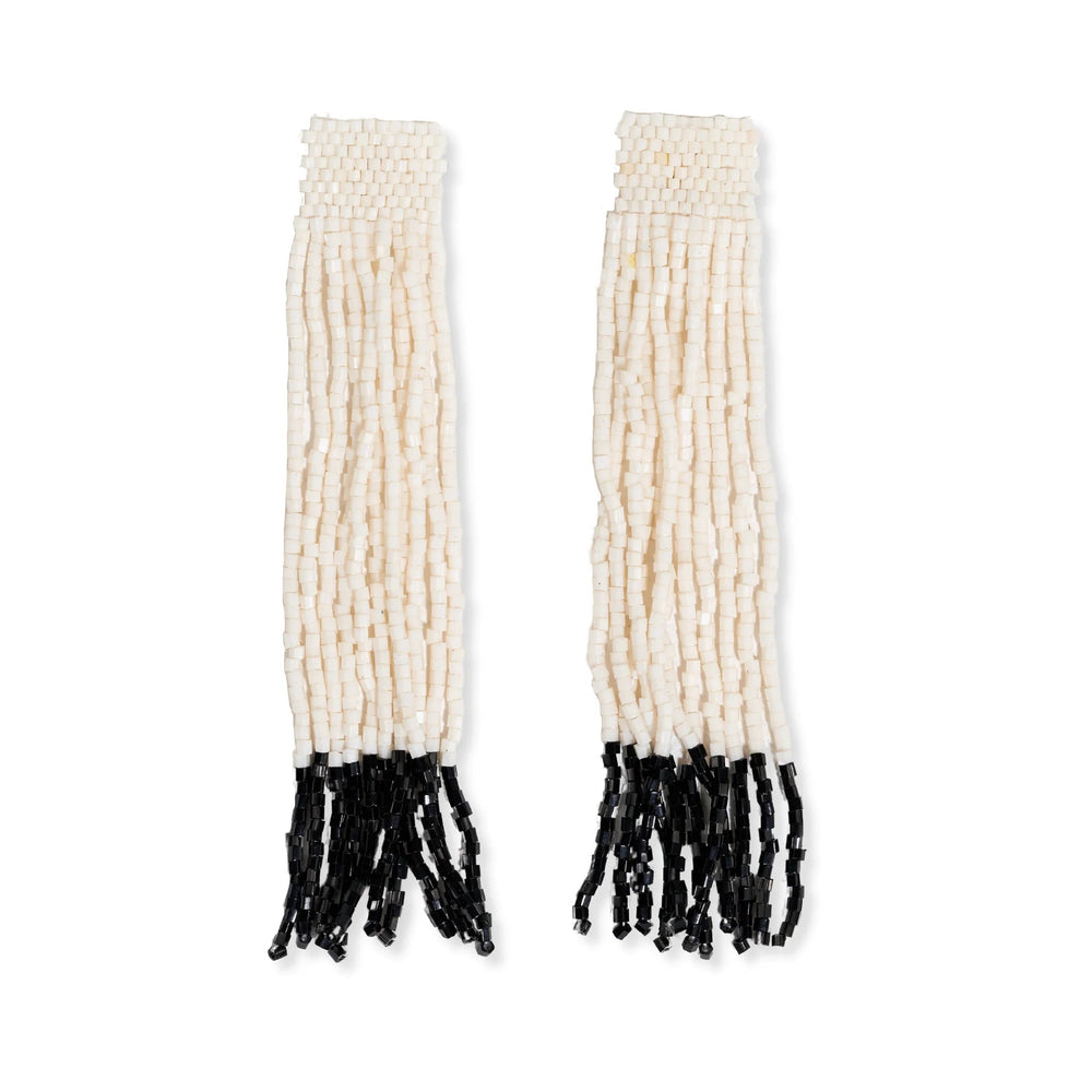 Ila Stripe Mixed Luxe Bead Fringe - Ivory - #confetti-gift-and-party #-Ink + Alloy