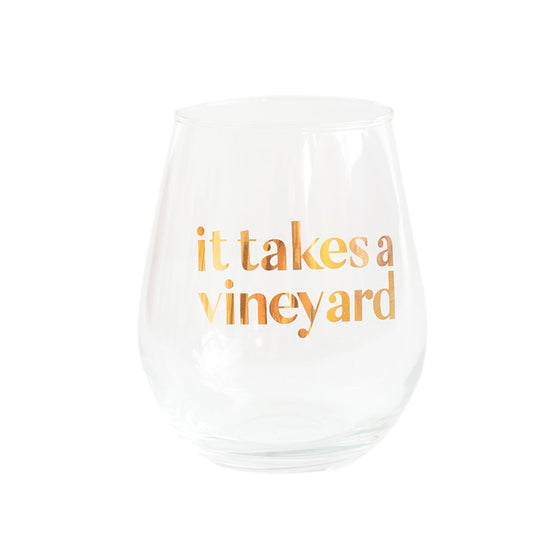 It Takes A Vineyard Wine Glass - #confetti-gift-and-party #-Jollity & Co. + Daydream Society