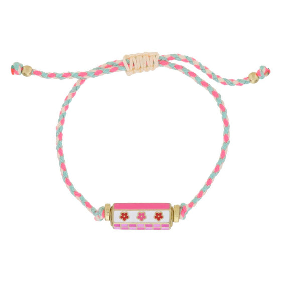 Kids 6 sided enamel cylinder bar bracelet by Confetti Interiors at Confetti Gift and Party