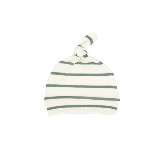 Knotted Hat - Rib Oil Green & Sugar Swizzle Stripe - #confetti-gift-and-party #-Angel Dear
