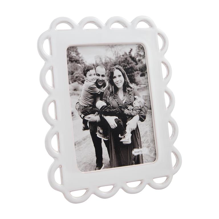 Large Ceramic Scalloped Picture Frame - #confetti-gift-and-party #-Mud Pie