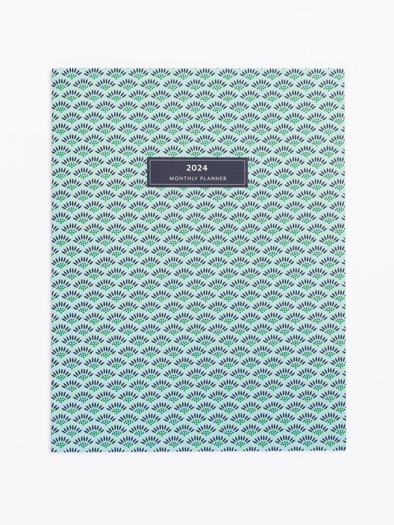 Large Monthly Planner | Fan Girl Blue & Green - #confetti-gift-and-party #-Mary Square