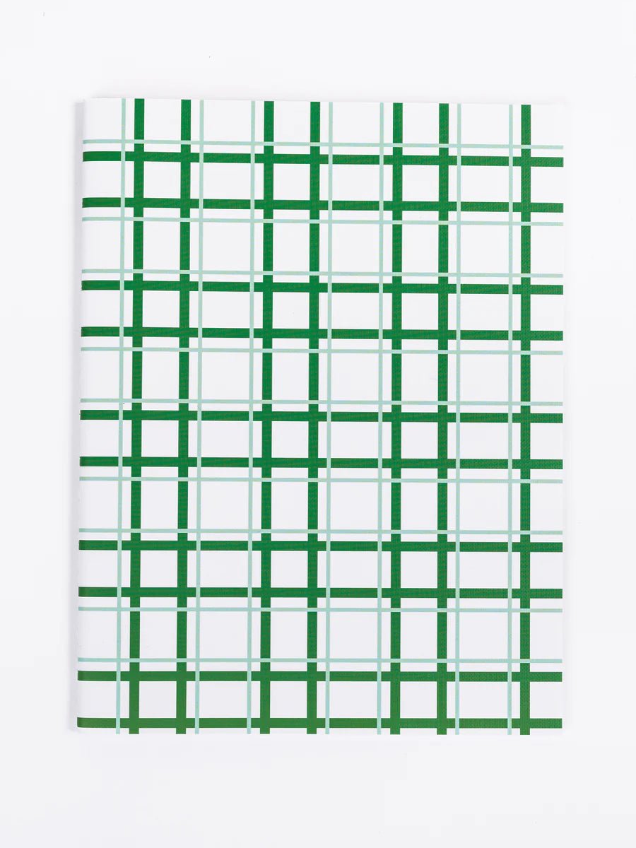 Large Notebook | On the Grid Green - #confetti-gift-and-party #-Mary Square