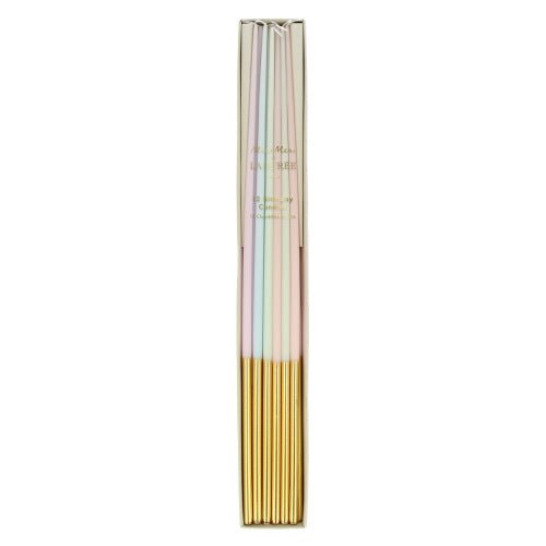 Laudree Paris Gold Leaf Tall Tapered Candles - #confetti-gift-and-party #-Meri Meri