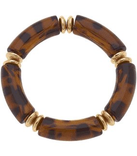 Lelani Disc Resin Stretch Bracelet Leopard Print - #confetti-gift-and-party #-CANVAS Style