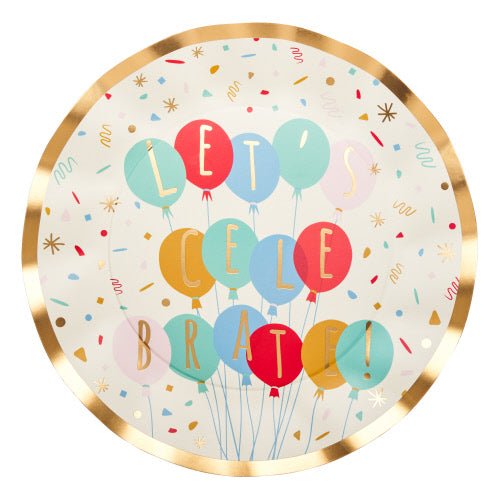 Let's Celebrate Collection Dinner Plate Sophistiplate Simply BakedConfetti Interiors