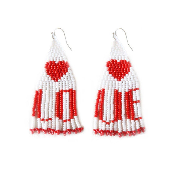 LOVE Beaded Earrings - #confetti-gift-and-party #-FOSTERIE