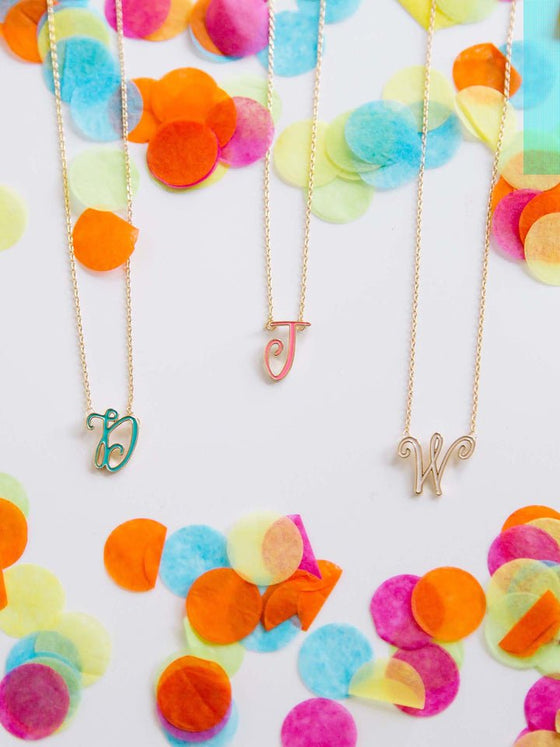 Luxe Initial Necklace - Confetti Interiors-Michelle McDowell