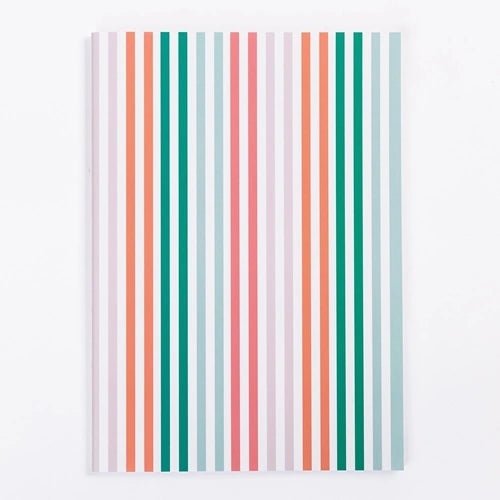 Medium Notebook | Cabana Stripe Multi - #confetti-gift-and-party #-Mary Square