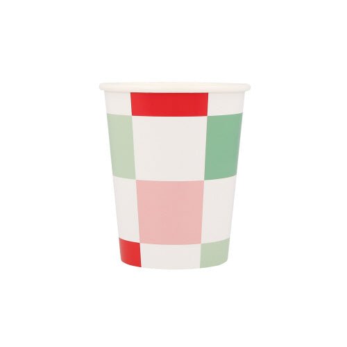 Multi Check Cups - #confetti-gift-and-party #-Meri Meri