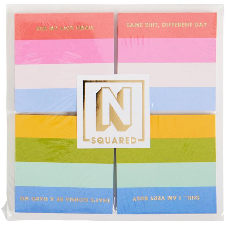 N Squared Mini Note Pad Stripe 4 Pack by CR Gibson at Confetti Gift and Party