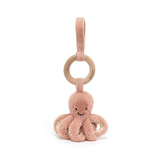 Odell Octopus Wooden Ring Stroller Toy - #confetti-gift-and-party #-JellyCat
