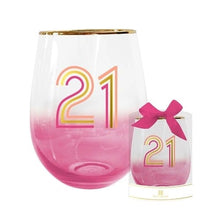  Ombre "21" Wine Glass - #confetti-gift-and-party #-Mary Square