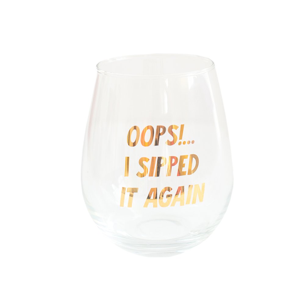 Oops!... I Sipped It Again Wine Glass - #confetti-gift-and-party #-Jollity & Co. + Daydream Society