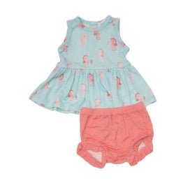 Peplum Tank & High Waist Bloomer - Baby Pink Seahorses - #confetti-gift-and-party #-Angel Dear