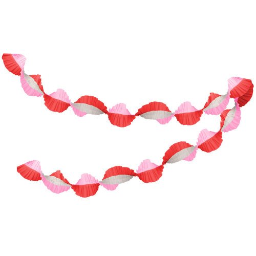 Pink & Red Stitched Streamer Meri MeriConfetti Interiors