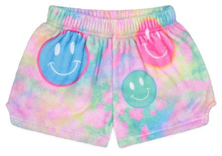 Plush Shorts - Happy Tie Dye - Confetti Interiors-Iscream