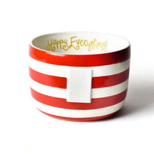  Red Stripe Happy Everything Big Bowl - Confetti Interiors-Happy Everything